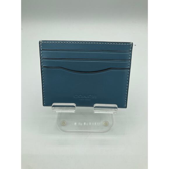 NWOT Dark Teal Coach Card Holder - Picture 1 of 4